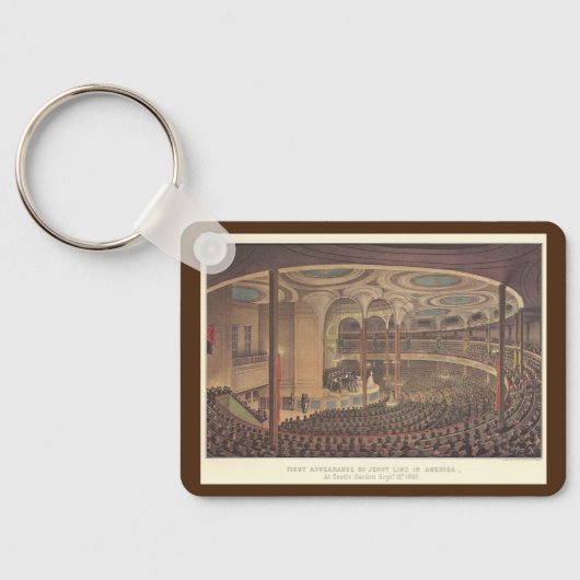  muziek, Jenny Lind, Zweedse opera Singer Sleutelhanger (Achterkant)