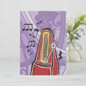 Muziek Jukebox Uitnodigingen (Staand voorkant)