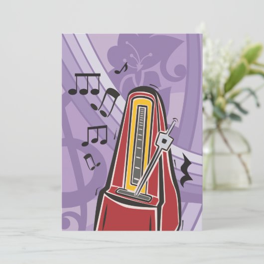 Muziek Jukebox Uitnodigingen (Staand voorkant)