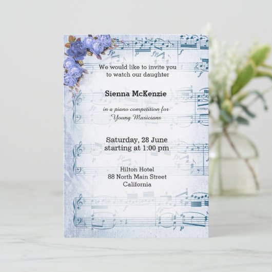  muziek kaart (Staand voorkant)