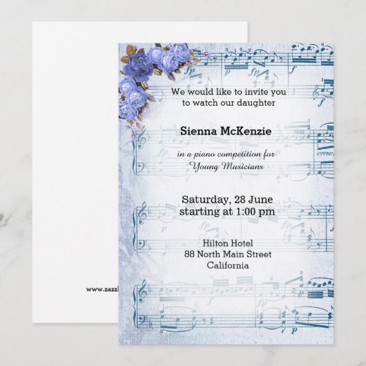  muziek kaart (Voorkant / Achterkant)