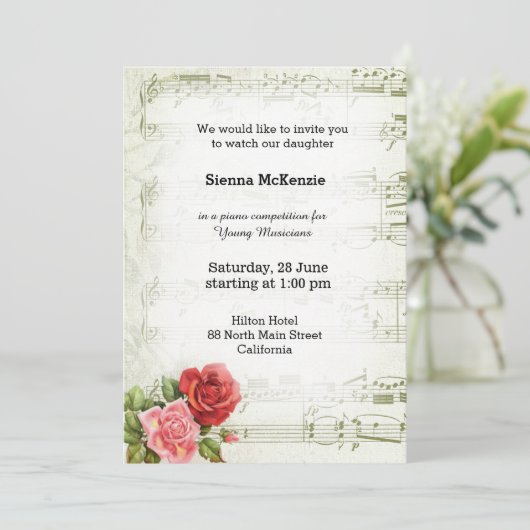  muziek kaart (Staand voorkant)