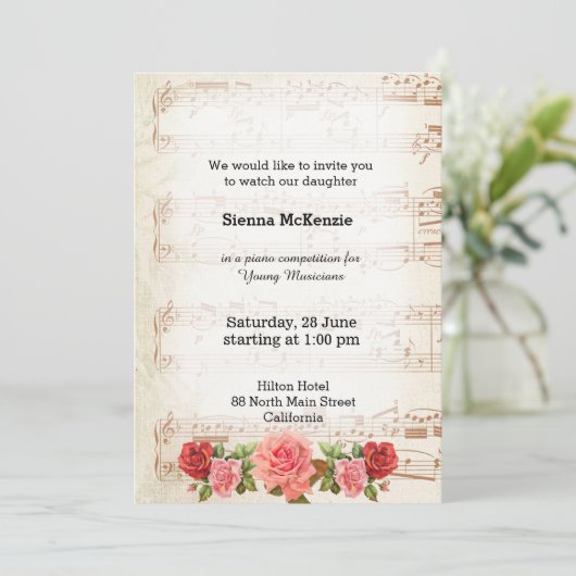  muziek kaart (Staand voorkant)