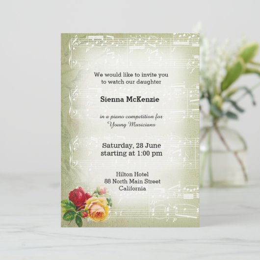  muziek kaart (Staand voorkant)