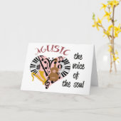 Muziek Kaart (Gele Bloem)