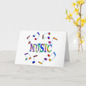 Muziek Kaart (Gele Bloem)