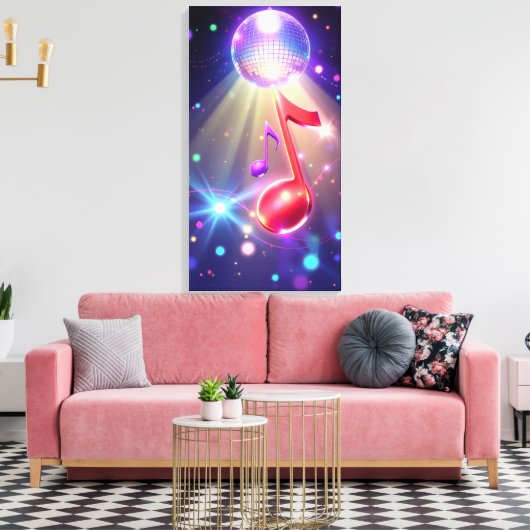 Muziek Kamer Canvas Afdruk (Insitu (Woonkamer))