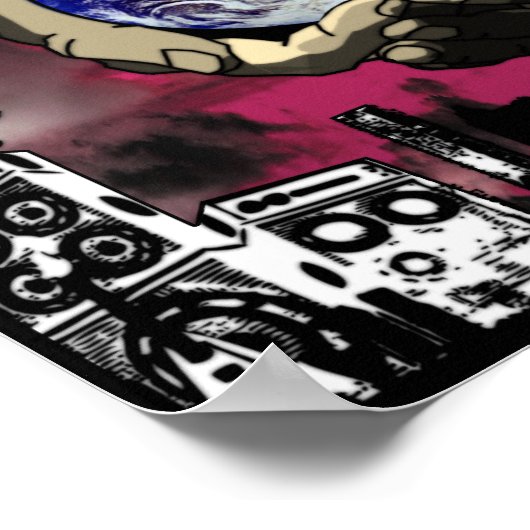 Muziek kan de wereld redden poster (Hoek)