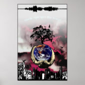 Muziek kan de wereld redden poster (Voorkant)