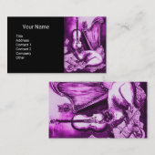 MUZIEK KAT MAKEN MET OWL, Paars wit Visitekaartje (Voorkant / Achterkant)