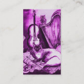 MUZIEK KAT MAKEN MET OWL, Paars wit Visitekaartje (Achterkant)