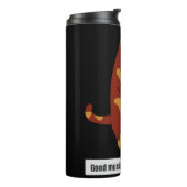 Muziek kat saxofoon thermosbeker (Gedraaid links)