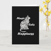 Muziek Katten Geluk - Muzikant Lover Quote Kaart (Gele Bloem)