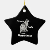 Muziek Katten Geluk - Muzikant Lover Quote Keramisch Ornament (Voorkant)