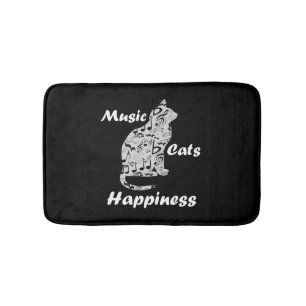 Muziek Katten Geluk - Muzikant Minnaar Citaat Badmat