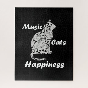 Muziek Katten Geluk - Muzikant Minnaar Citaat Legpuzzel