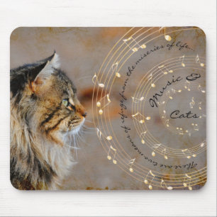 Muziek & katten Mousepad Muismat