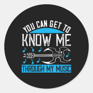 Muziek - Ken me via mijn muziek Ronde Sticker