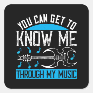 Muziek - Ken me via mijn muziek Vierkante Sticker