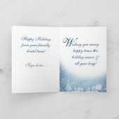 Muziek Kerst Wenskaart IJsblauw Feestdagen Kaart (Binnen)