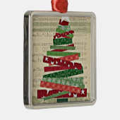 "MUZIEK & KERSTBOOM ORNAMENT** EN CADEAU METALEN ORNAMENT (Rechts)
