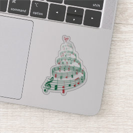 Muziek Kerstboom Sticker