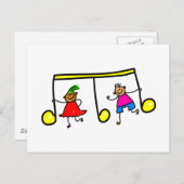 Muziek Kinder Briefkaart (Voorkant / Achterkant)