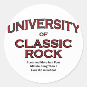 MUZIEK-KLASSIEKE ROCK RONDE STICKER