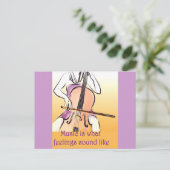 Muziek klinkt als muziek briefkaart (Staand voorkant)