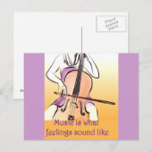 Muziek klinkt als muziek briefkaart (Voorkant / Achterkant)