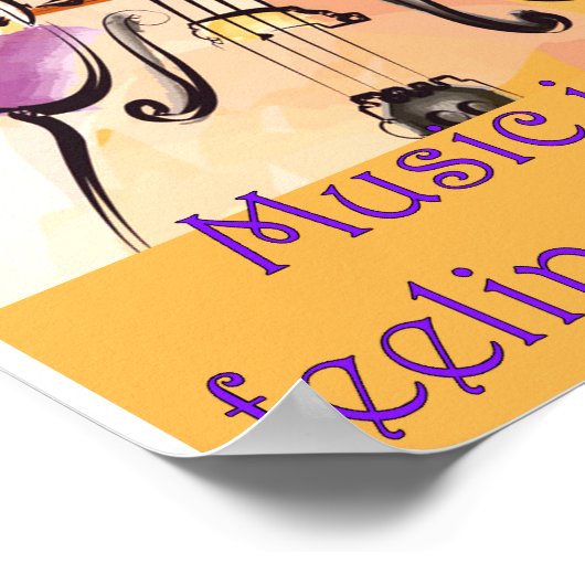 Muziek klinkt als muziek poster (Hoek)