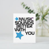 Muziek klinkt beter met jou briefkaart (Staand voorkant)