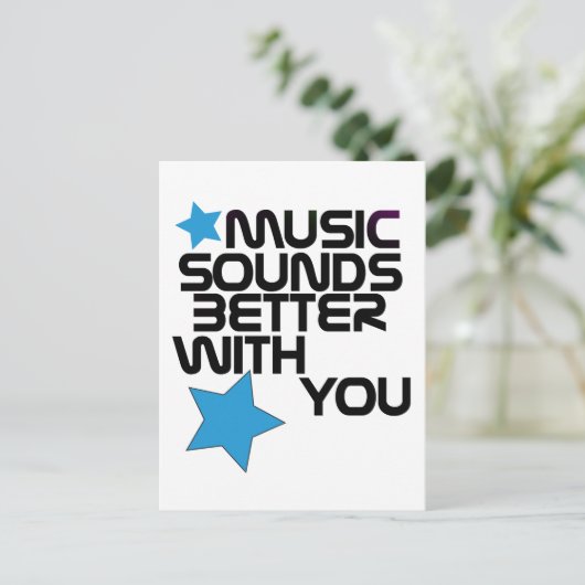 Muziek klinkt beter met jou briefkaart (Staand voorkant)