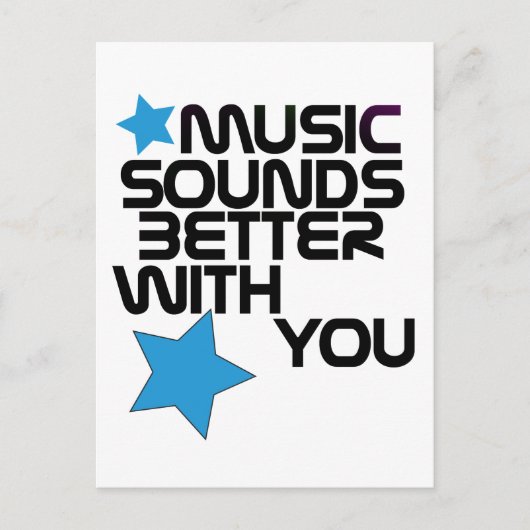 Muziek klinkt beter met jou briefkaart (Voorkant)
