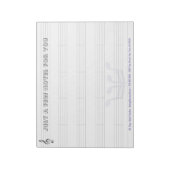 Muziek Koning 11" x 8.5" Notitieblok (Linkerzijde)