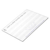 Muziek Koning 11" x 8.5" Notitieblok (Schuin)