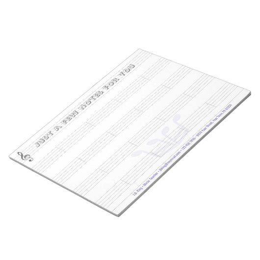 Muziek Koning 11" x 8.5" Notitieblok (Schuin)