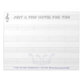 Muziek Koning 11" x 8.5" Notitieblok (Voorkant)