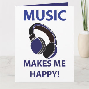 Muziek Koptelefoon Muziek Maakt Me Gelukkig Kaart