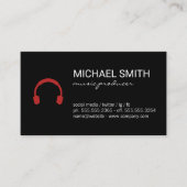 Muziek Koptelefoons Visitekaartje (Voorkant)