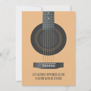 Muziek Kunst Een Gitaar Zonder Snaren Kaart