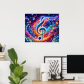 Muziek Kunst Poster (Thuiskantoor)