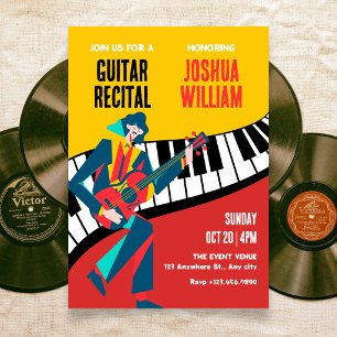 Muziek kunst recital kaart