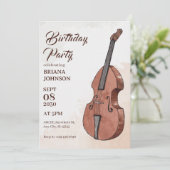 Muziek kunst verjaardag kaart (Staand voorkant)