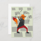 Muziek, kunst, vocht en muziek bedankkaart (Voorkant / Achterkant)