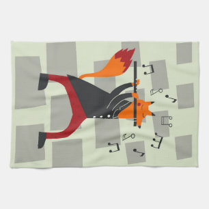 Muziek, kunst, vocht en muziek theedoek