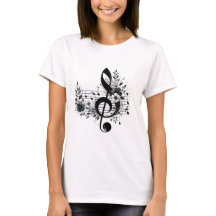 Muziek Kunst Vrouwen T-shirt Design