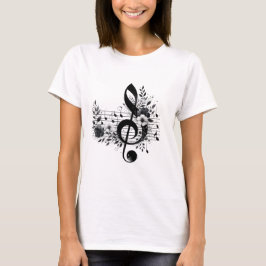 Muziek Kunst Vrouwen T-shirt Design
