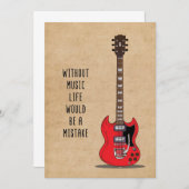 Muziek Kunst Zonder Muziek Zou Het Leven Een Vergi Kaart (Voorkant / Achterkant)