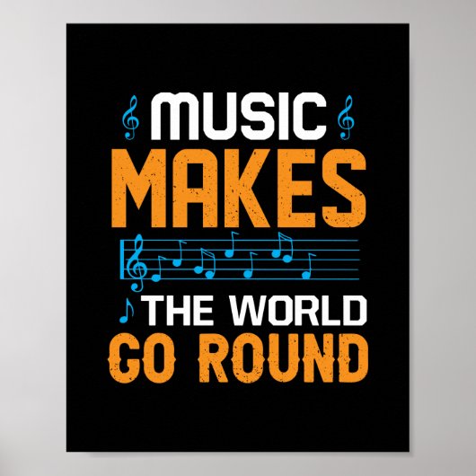 Muziek laat de Wereld Rondgaan Poster (Voorkant)